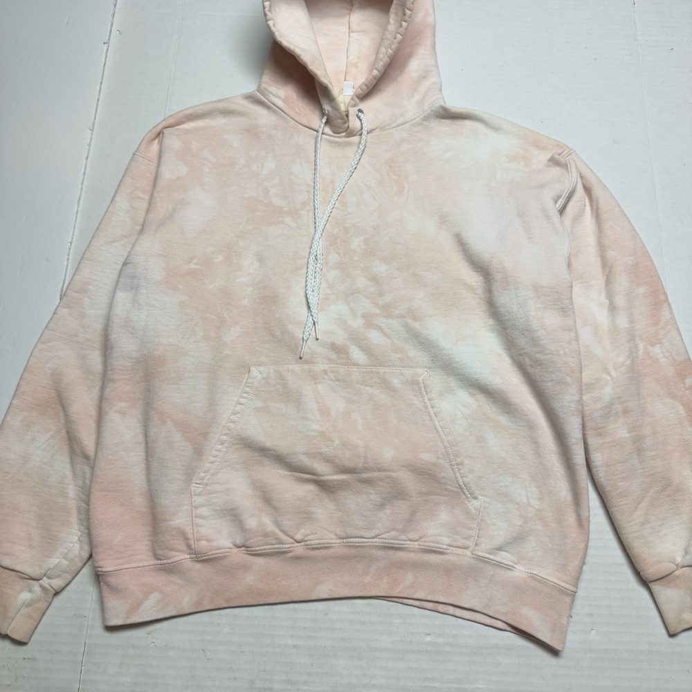 Riverside Tool & Dye Light Pink Tie Dye Pullover Hoodie Sweatshirt Unisex Small